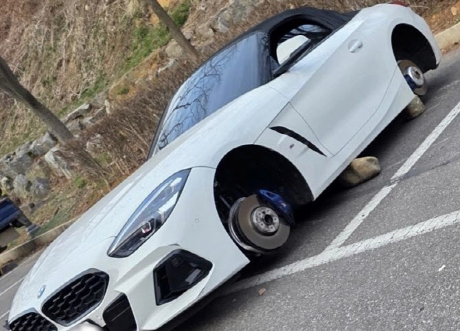 "신고 늦어질 줄"…BMW 바퀴 절도 20대들, 서로 친척 관계