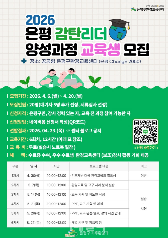 [포토] '은평 감탄리더' 교육생 모집