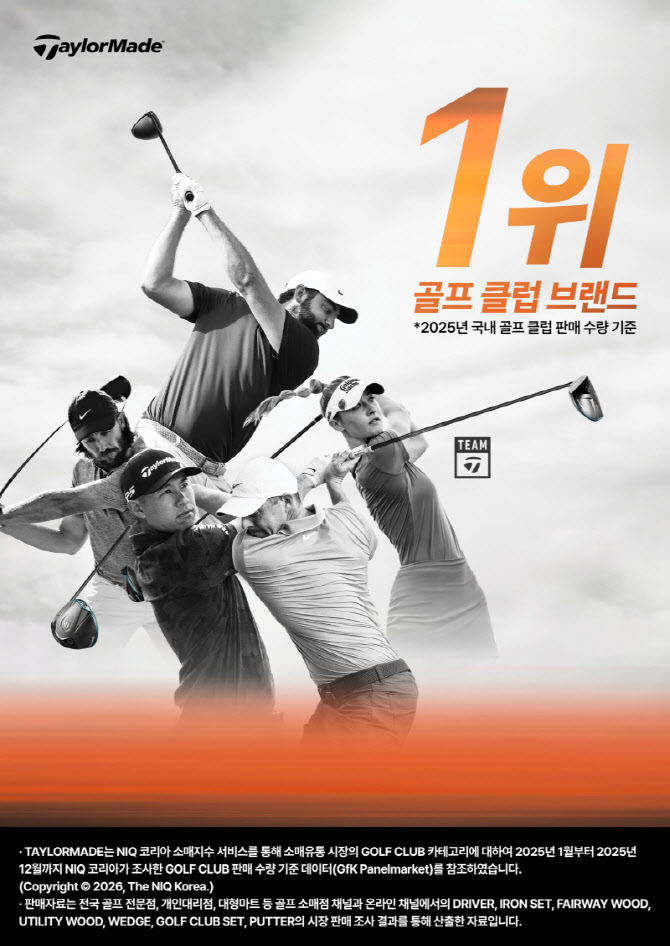 테일러메이드, 2025년 국내 클럽 시장 점유율 1위 달성