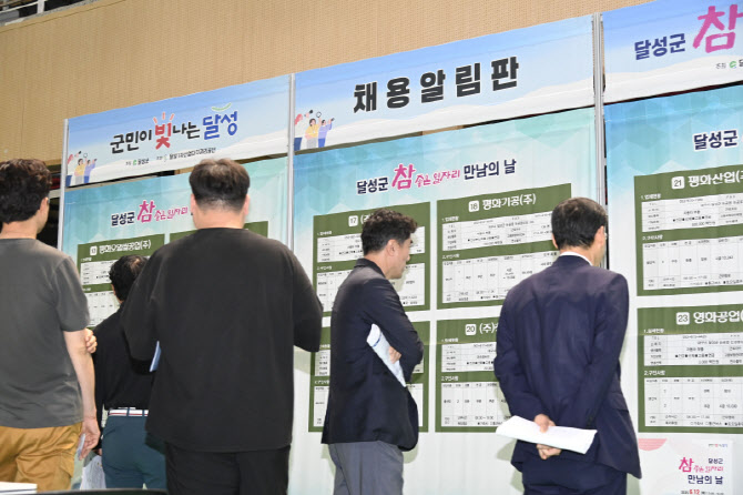 "이력서만 들고 오세요." 달성군 22일 채용박람회…400여명 현장 채용