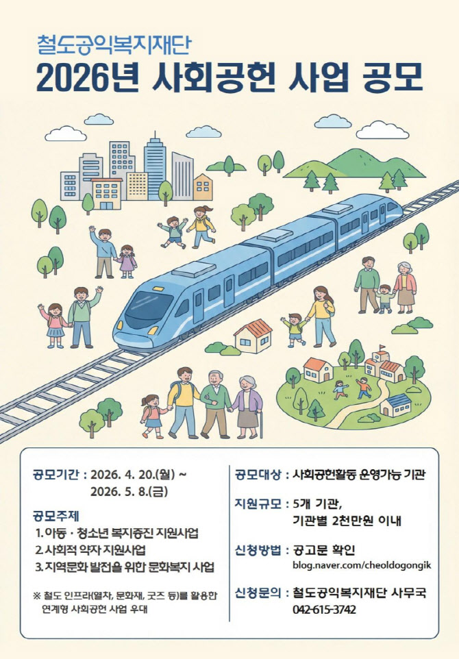 코레일 철도공익복지재단, 1억 규모 사회공헌 사업 공모