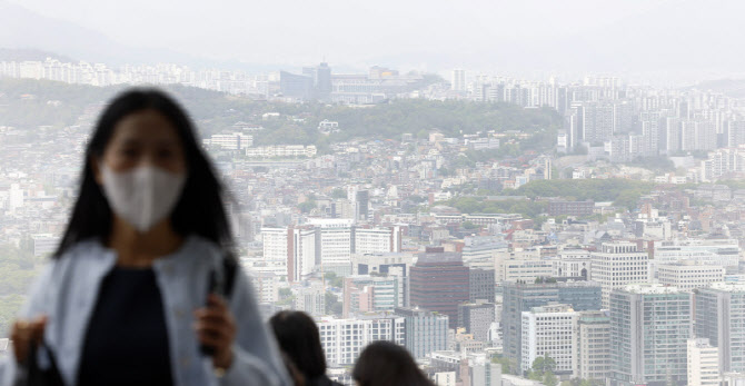 [포토]중국발 황사에 뿌연 도심