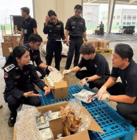 한번에 180만명분 마약 적발..태국·캄보디아 합동단속