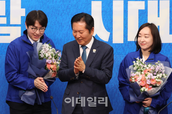 [포토]민주당, '하정우-전은수 공식 영입 발표'