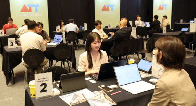 [포토]2026 올댓트래블에서 미팅하는 업체 관계자들