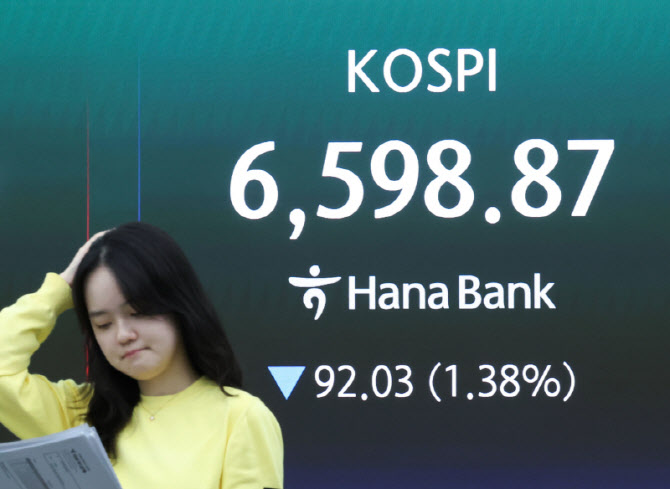 코스피, 6600선도 깨졌다…사상 최고치 찍고 급락