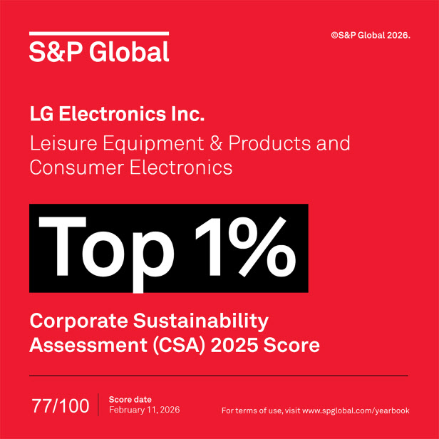LG전자, S&P·MSCI 등 글로벌 평가기관서 ESG 리더십 인정