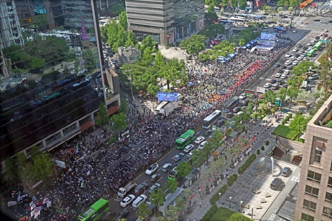 집회 빈번한 서울…세종대로 1km 통제 시 교통혼잡비용 83억