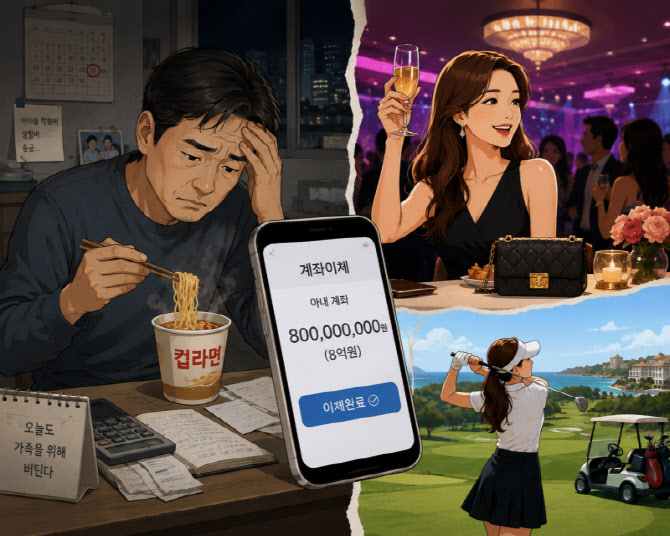 컵라면으로 버틴 기러기 아빠…아내는 골프·파티 즐겼다