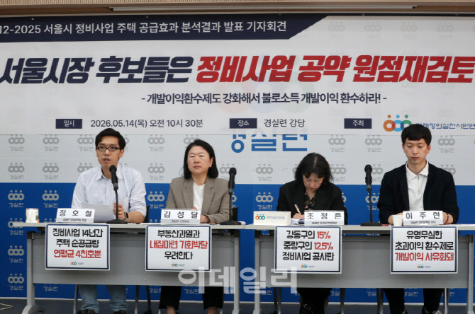 [포토] 경실련, 정비사업 분석결과 발표