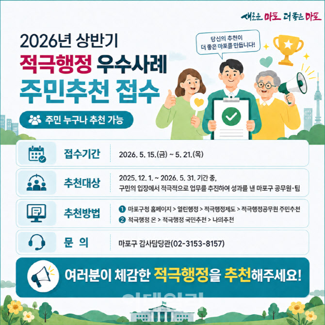 [포토] 마포구, 적극행정 우수사례 공무원 추천