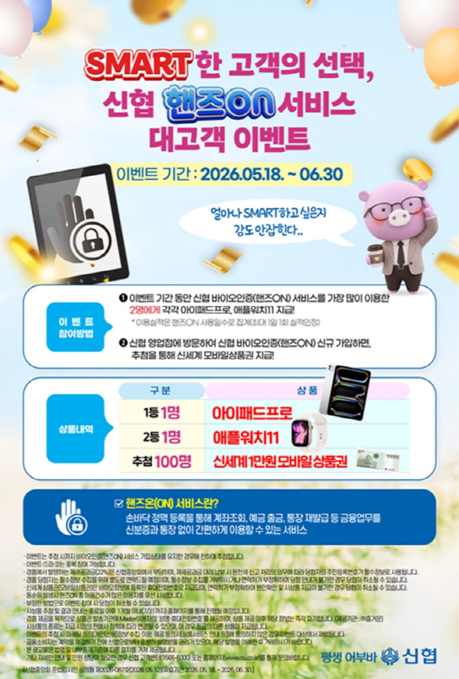 신협, 35만 이용자 핸즈온 서비스 대고객 이벤트 실시