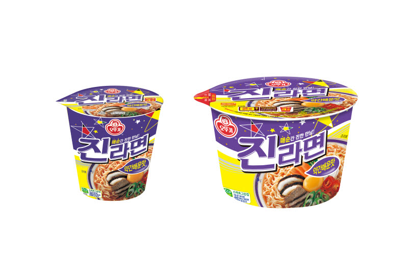 오뚜기, 진라면 약간매운맛 용기·컵면 출시