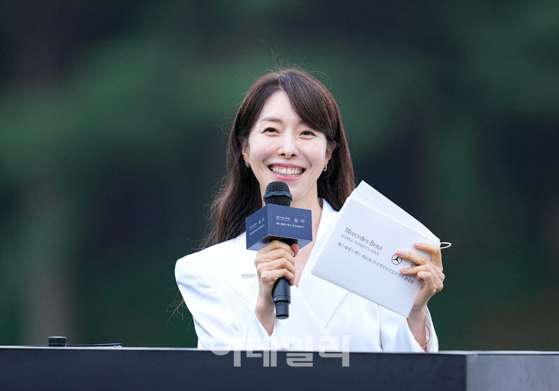 [포토]김미영 아나운서,메이저 대회 진행 맡았어요