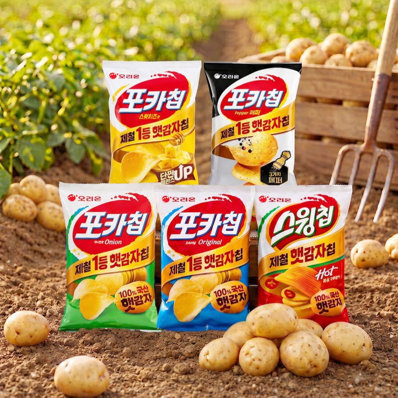 "감자칩도 제철"…오리온, 햇감자 '포카칩·스윙칩' 생산 돌입