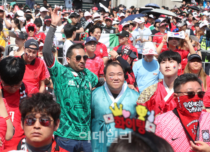 [포토] 한국-멕시코 축구 응원