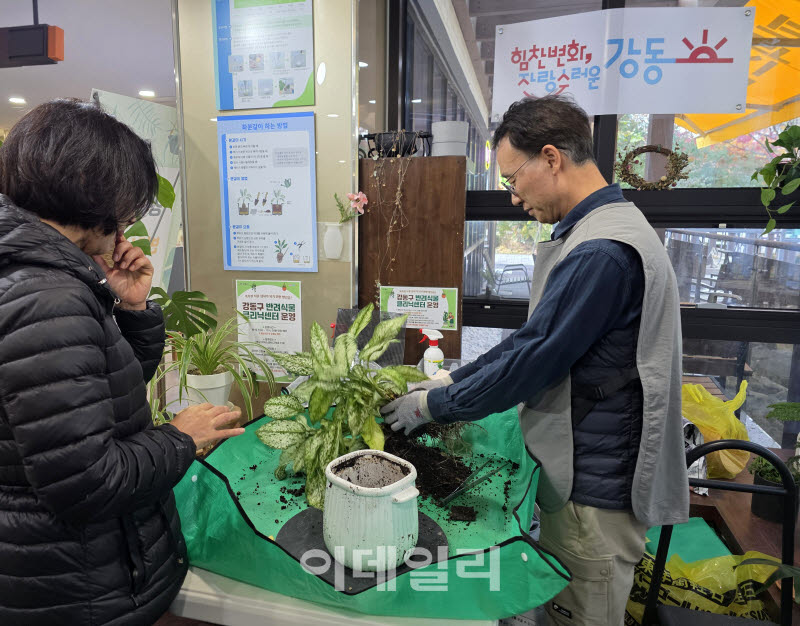 [포토] 강동구, 반려식물 클리닉