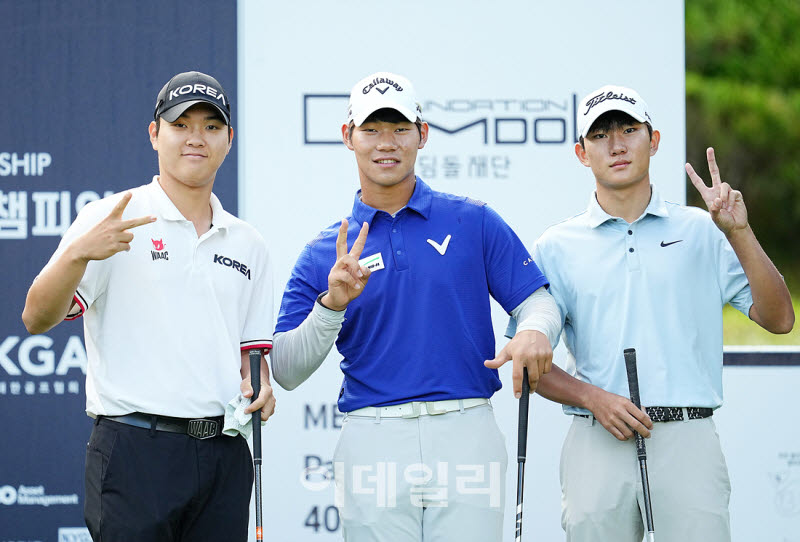 [포토]김민수-박재현-백승연,챔피언조의 밝은 브이