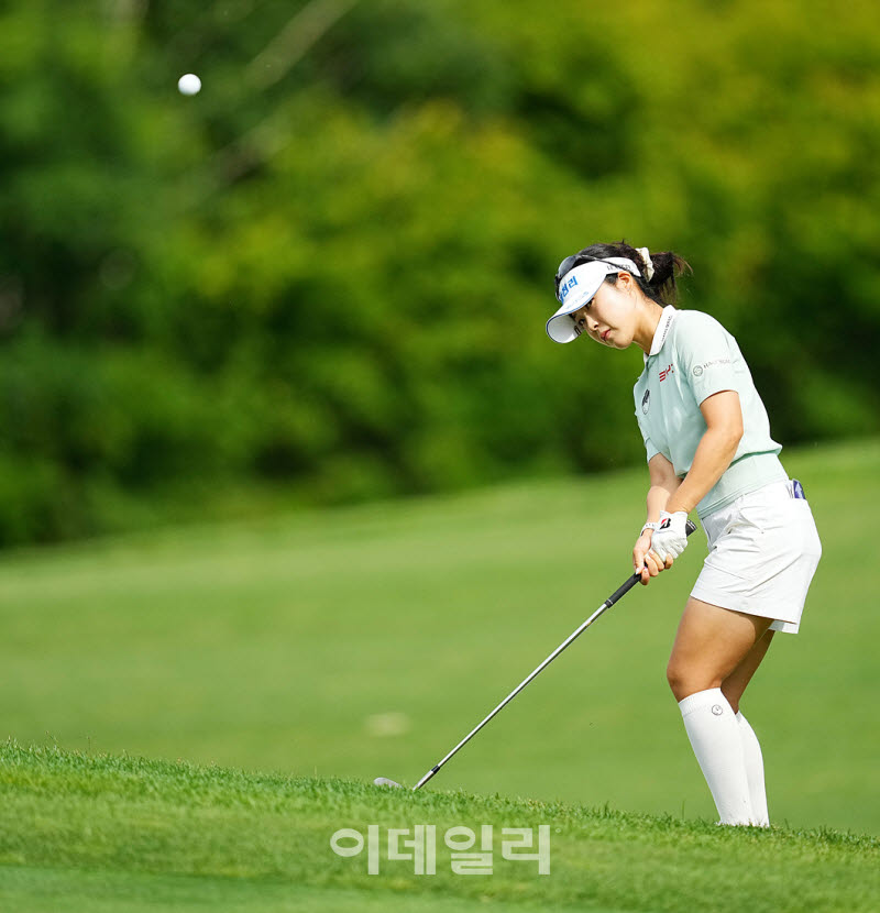 [포토]전예성,칩인 이글 도전