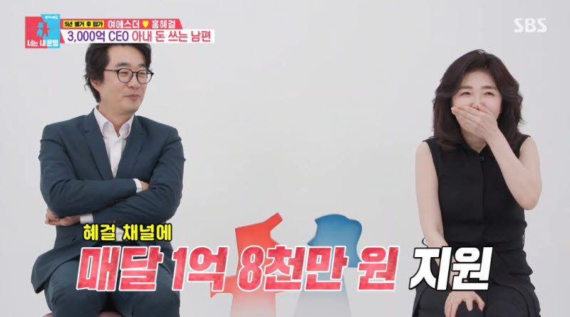 '3천억 매출' 여에스더, 남편 홍혜걸에 매달 억대 지원…"1원도 못 벌어"