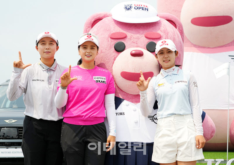 [포토]김효주-최혜진-황유민,목표는 스폰서 대회 우승