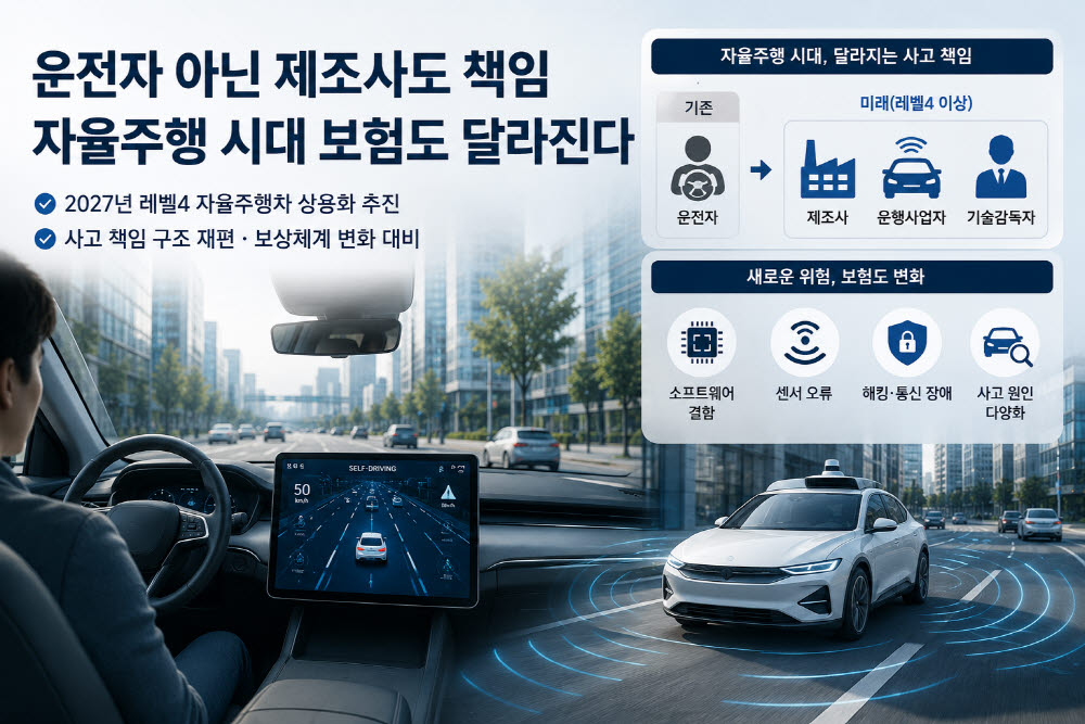 운전자 아닌 제조사도 책임…자율주행 시대 보험도 달라진다
