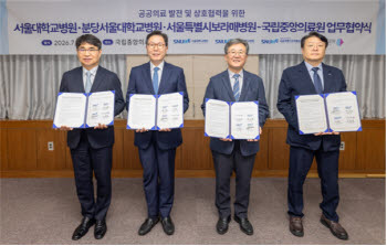 국립중앙의료원, 서울대병원 등과 공공의료 협력체계 구축