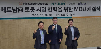 휴림로봇, 한화로보틱스·울트라이노베이션과 베트남 로봇 자동화 시장 공략