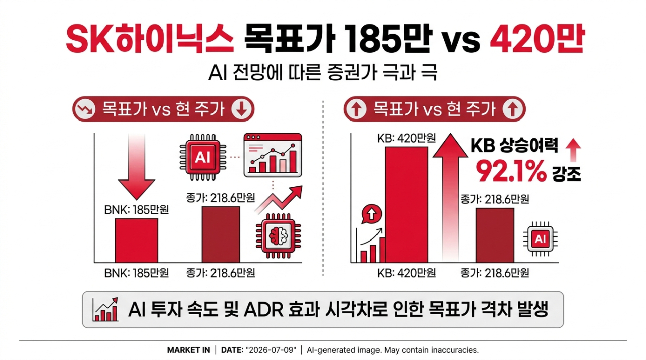 185만닉스 vs 420만닉스…목표가 전망 ‘극과 극’