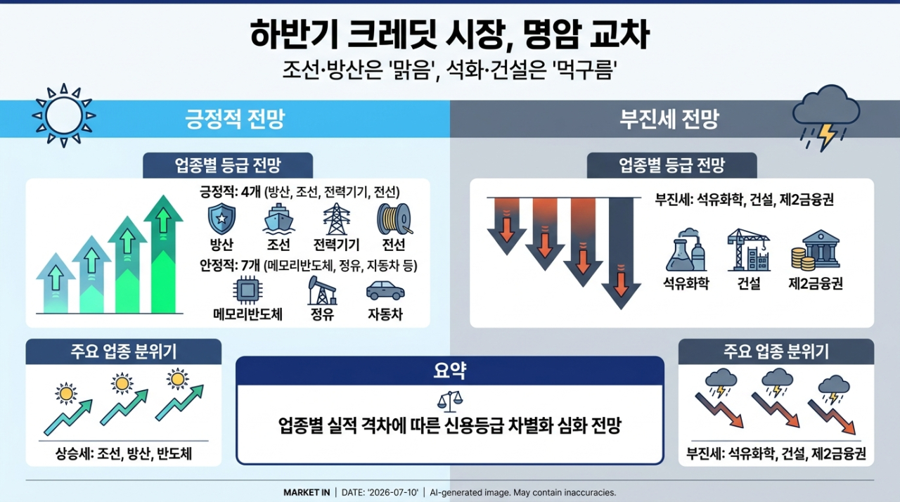 하반기 조선·방산 맑음, 석화·제2금융 먹구름