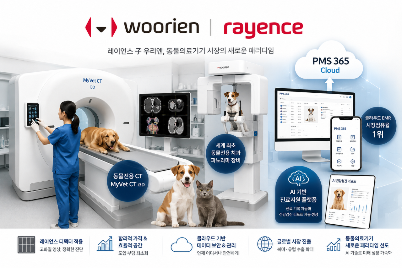 [블루오션 동물 의료기기]②레이언스 子 우리엔, 동물 전자 차트 시장 압도적 1위