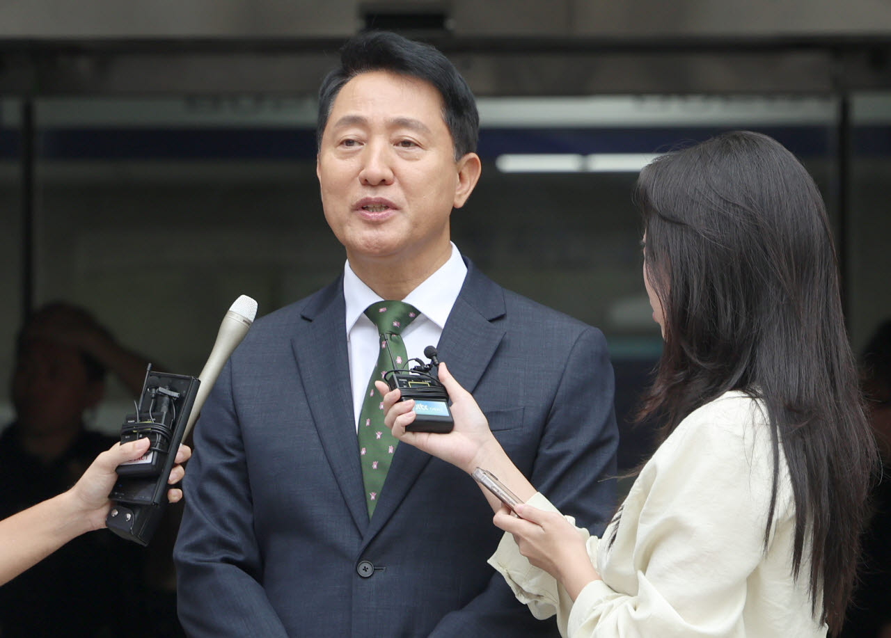 [포토]오세훈 시장, 정치자금법 위반 혐의 1심 선고