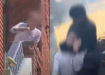 '팍팍!' 타정총 쏜 남성, 정체는...경찰특공대 투입 순간 보니