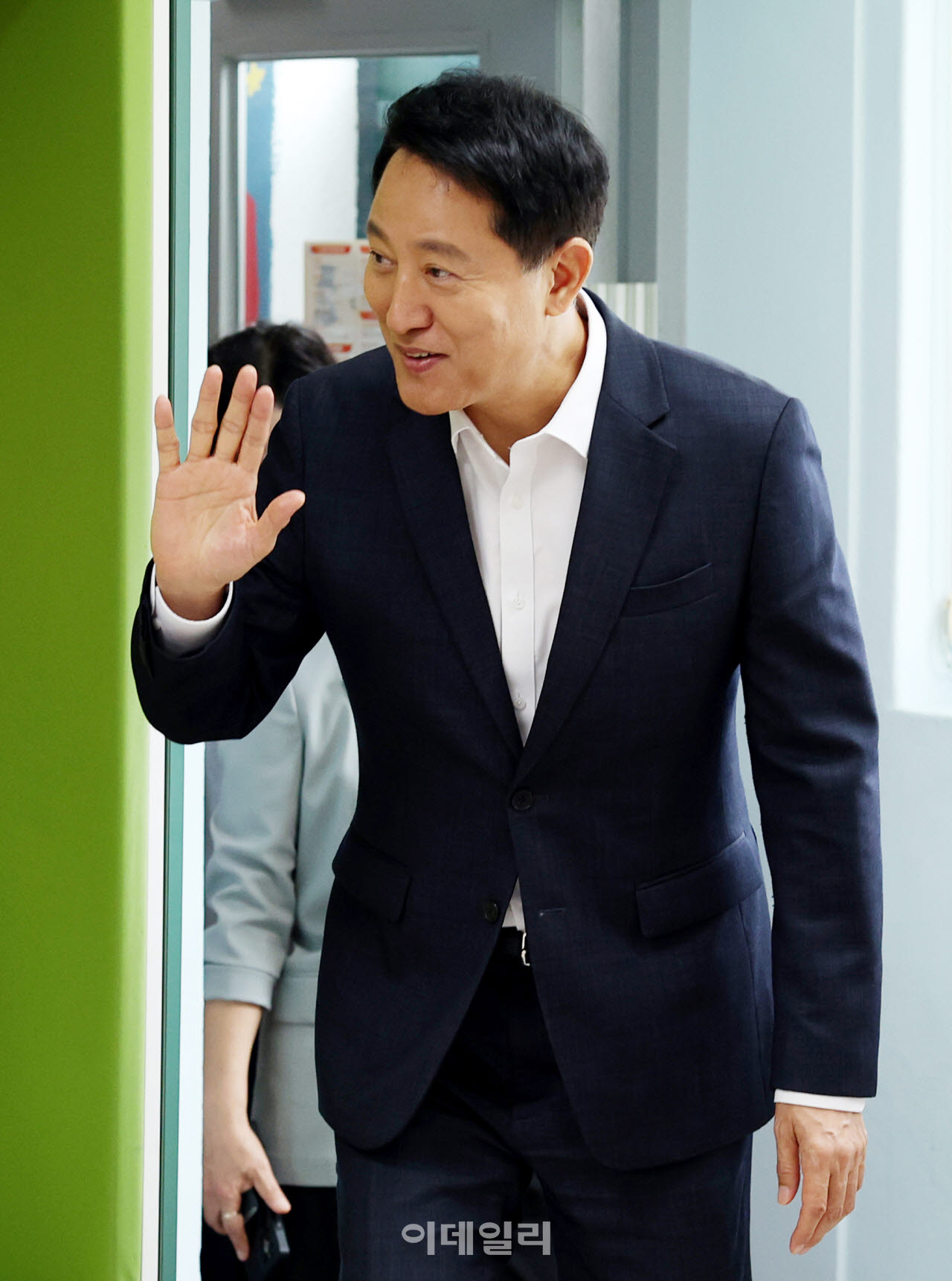 [포토] 서대문 지역아동센터 방문하는 오세훈 시장