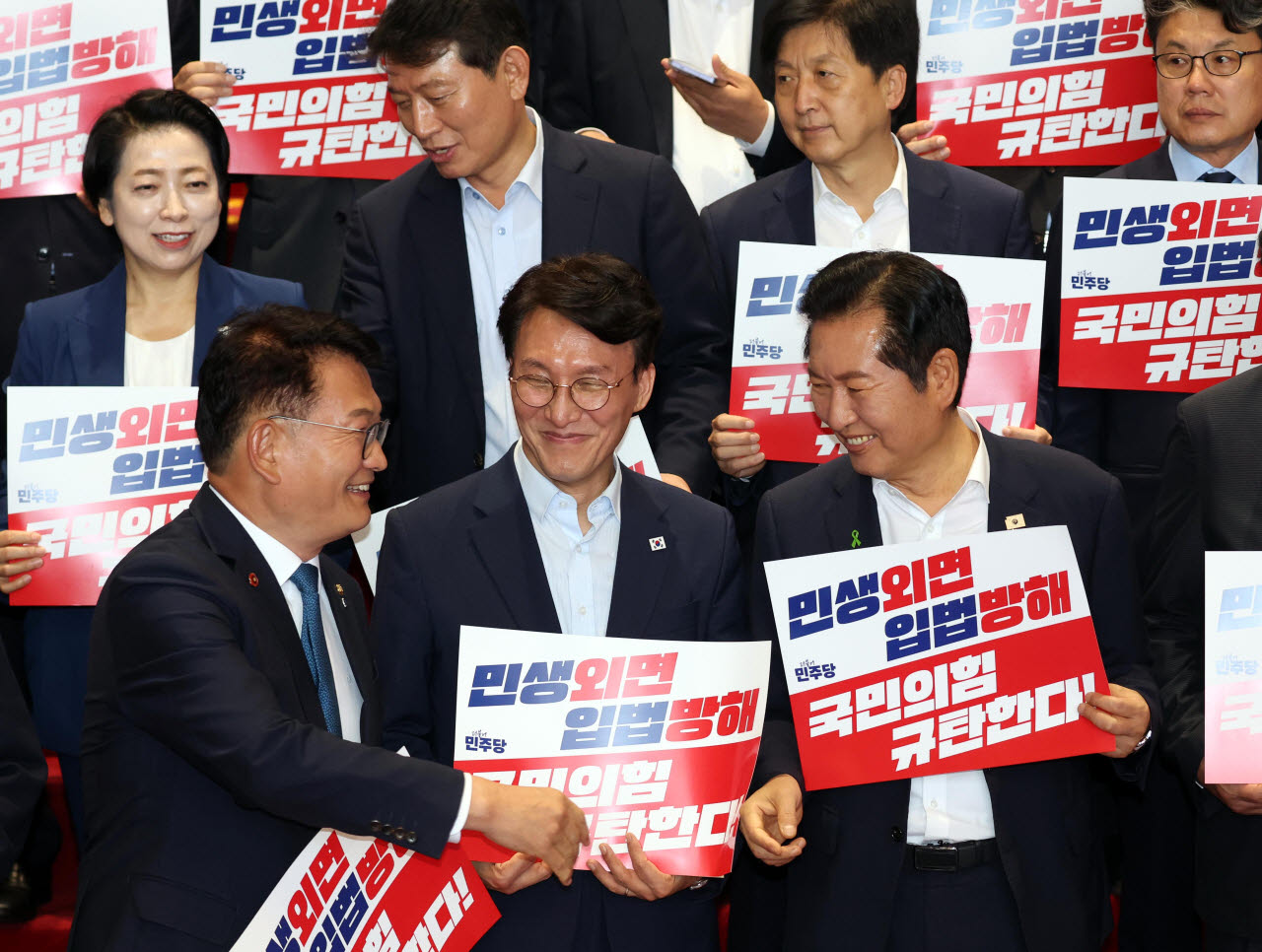 [포토]송영길-김민석-정청래, '미소'