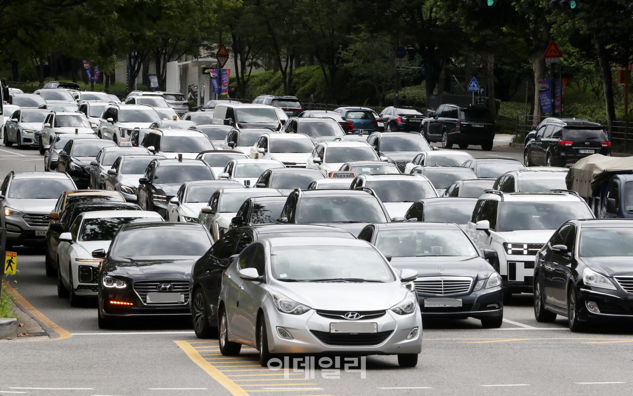 [포토] 대형병원 앞 교통체증