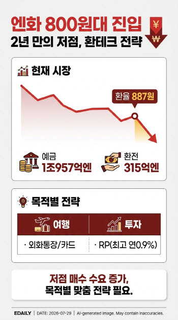 “쌀때 쟁여놔야죠"…엔화 ‘900원 붕괴’에 엔화예금 3개월 연속 ↑