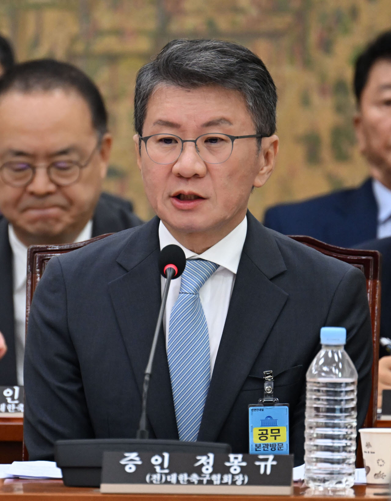 [포토]질의에 답하는 정몽규 전 대한축구협회장
