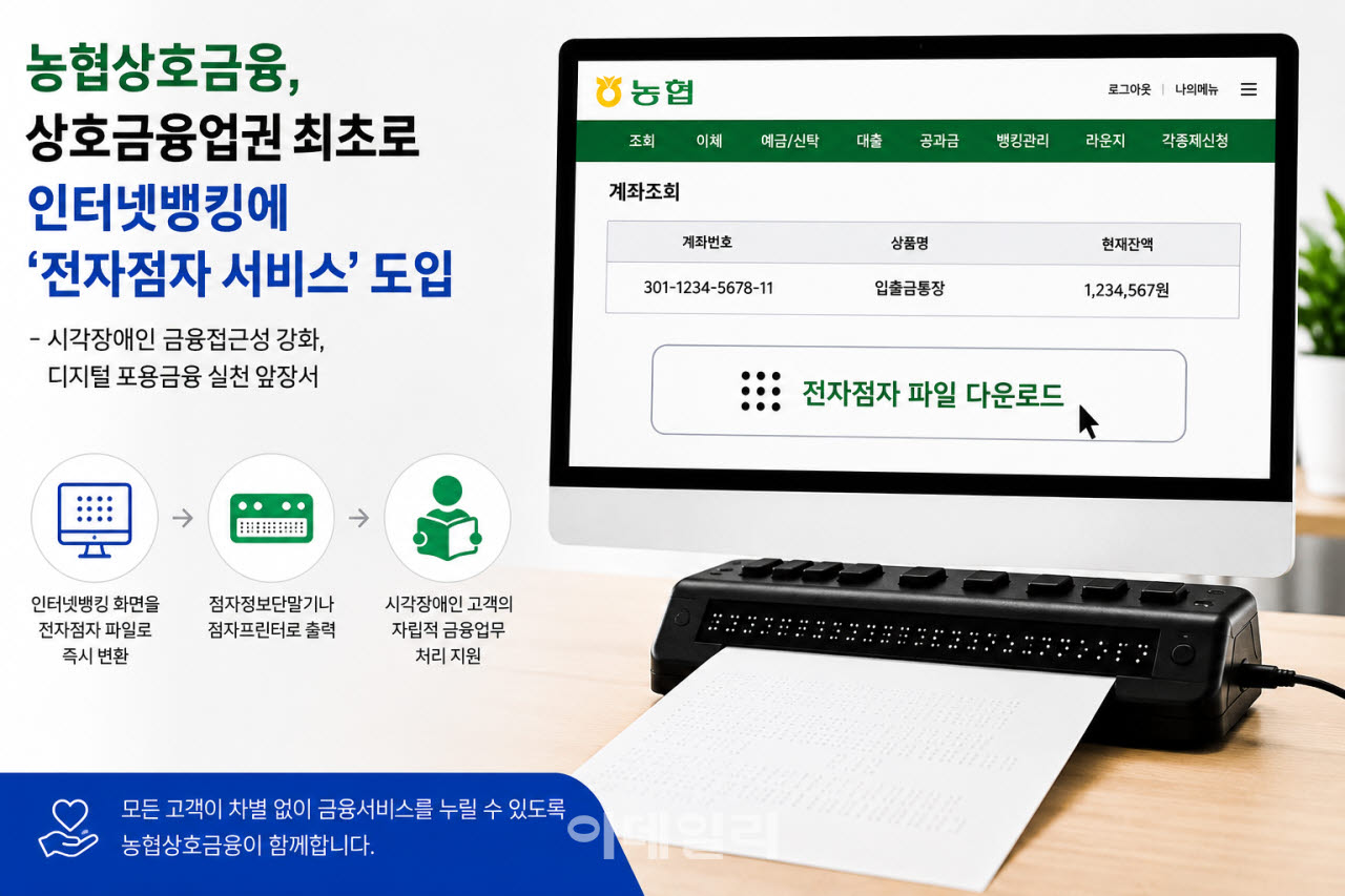 [포토] 농협상호금융, '전자점자 서비스' 도입