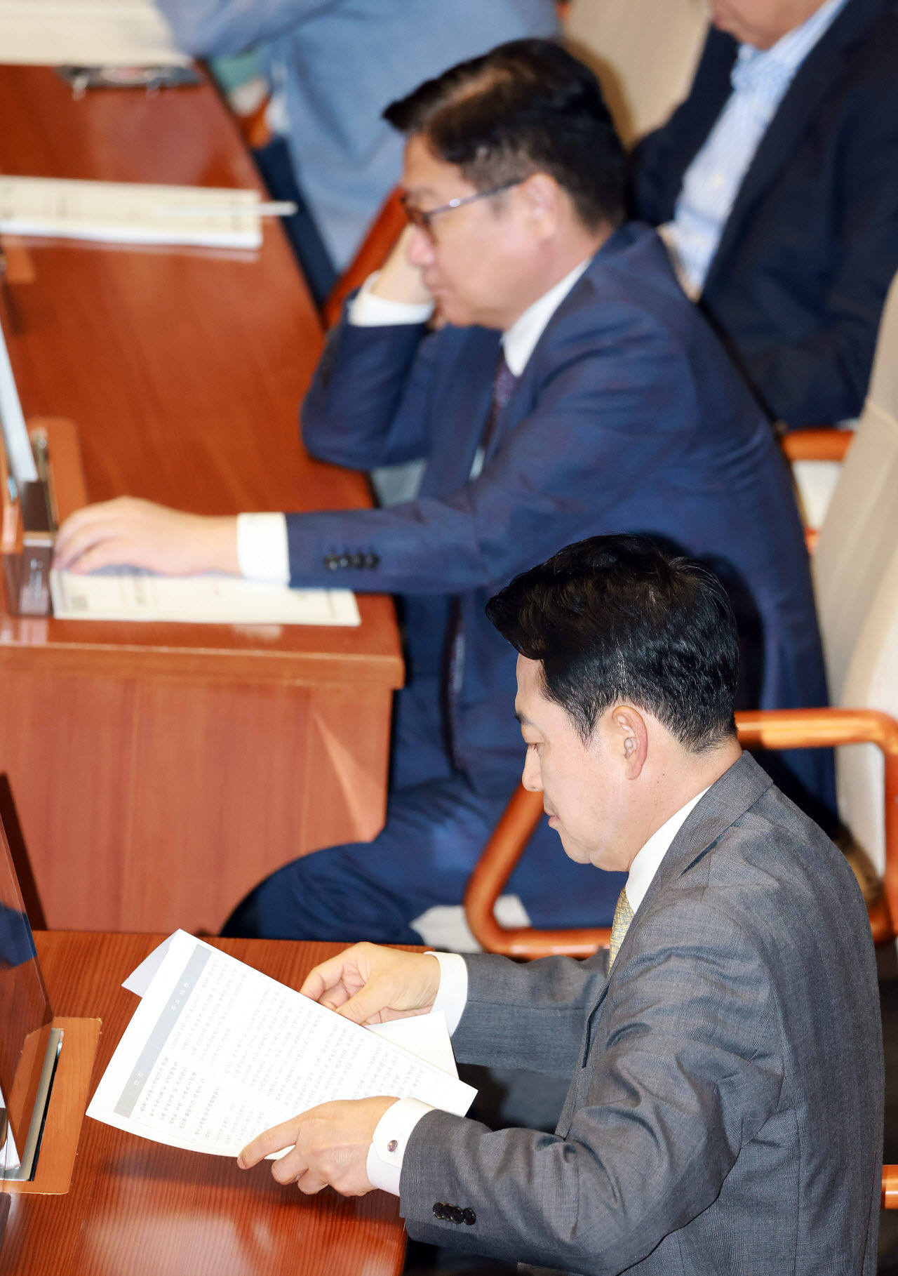 [포토]제437회국회(임시회) 제3차 본회의 참석한 장동혁-정점식