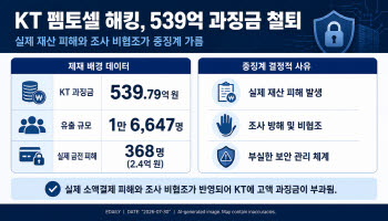 SKT·쿠팡보다 유출 적었는데 540억…KT 과징금 키운 ‘실제 피해’