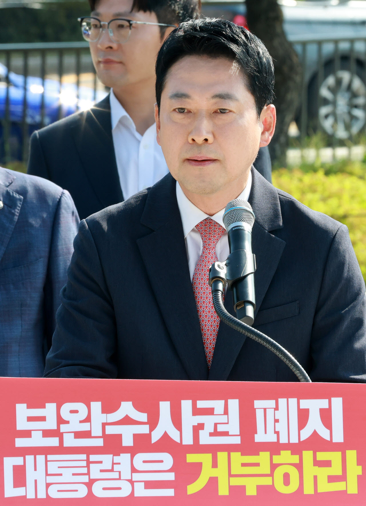 [포토]보완수사권 폐지 악법 거부권 촉구 현장 최고위원회의 주재하는 장동혁 대표