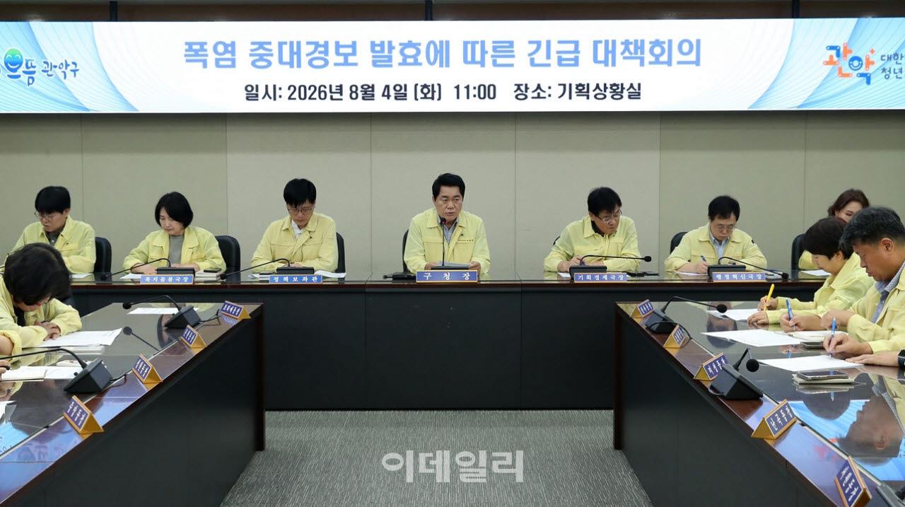 [포토] 관악구, 폭염 긴급대책회의