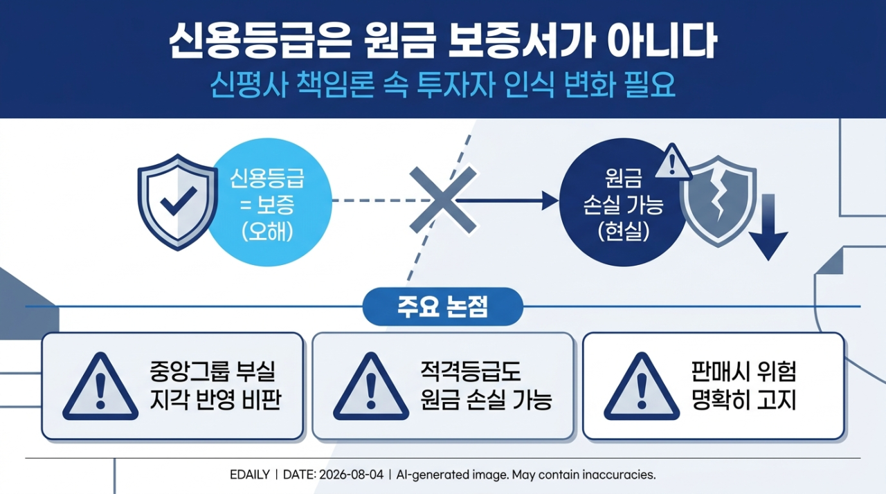 “신용등급은 원금 보증서 아니다…투자자 인식도 바뀌어야“