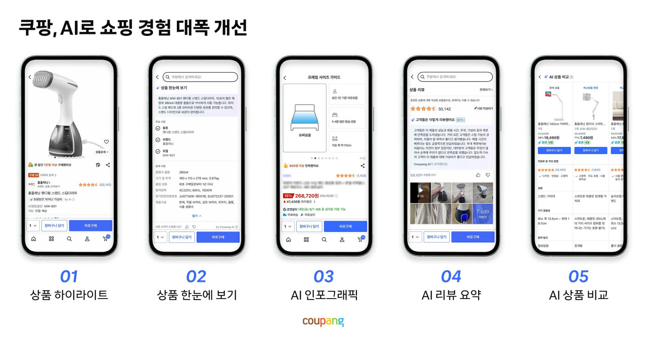쿠팡, AI 쇼핑 기능 강화…상품 비교부터 리뷰 요약까지