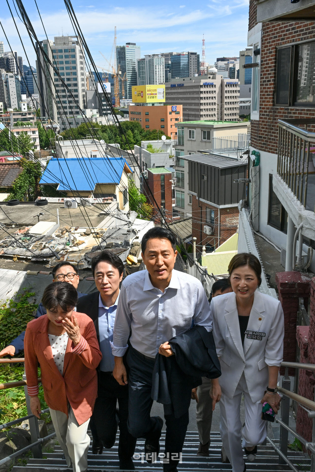 [포토] 오세훈 서울시장, 용산구 정비사업 현장 점검