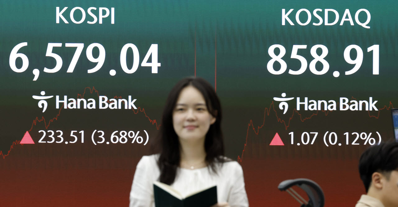 [포토]코스피, 외국인·기관 매수에 6570선 회복