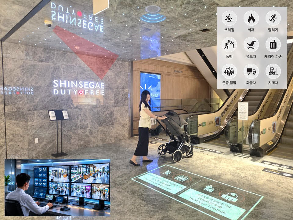 “쓰러진 고객, 지게차 AI가 잡는다”…신세계면세점 스마트 CCTV 가동