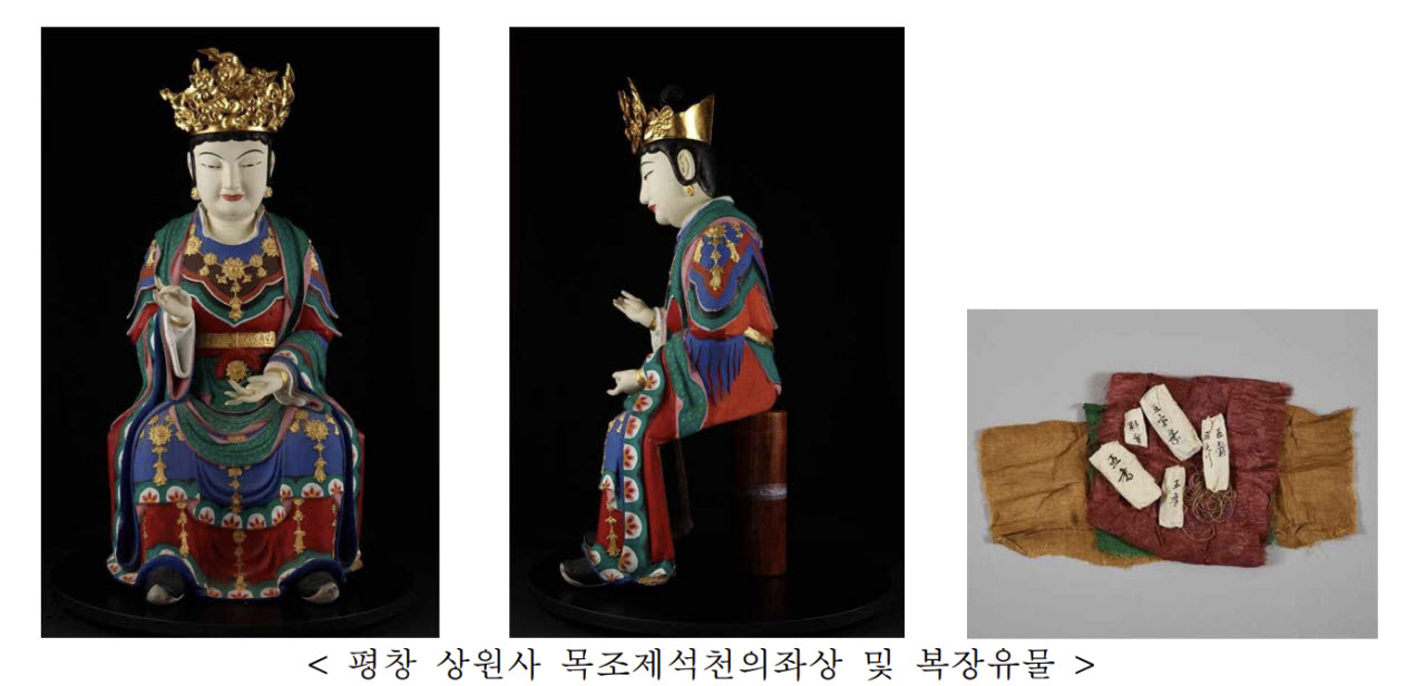 상원사 목조제석천의좌상·안성 고신왕지 등 6건 보물 지정