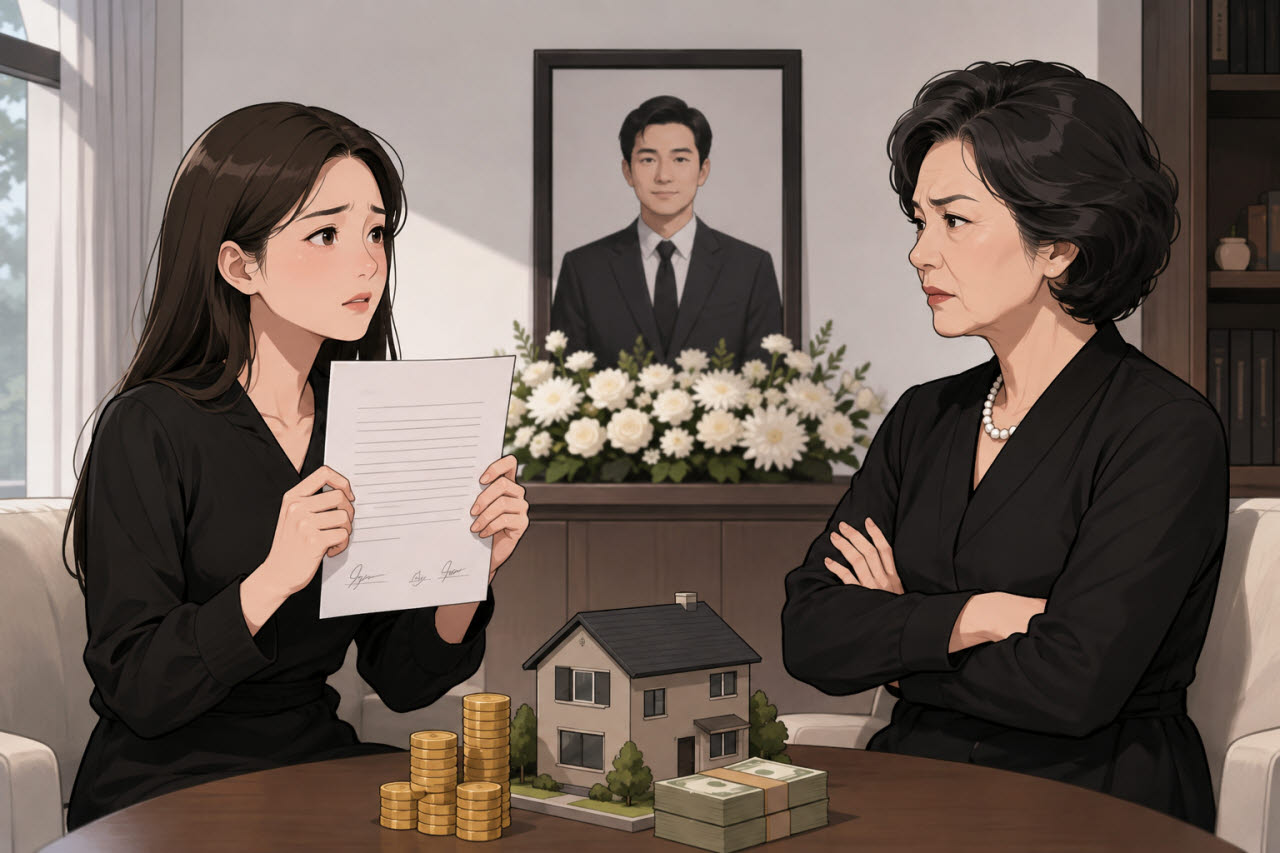 남편과 '재산 반반' 각서 쓴 아내…사망 후 시어머니와 30억 상속 갈등